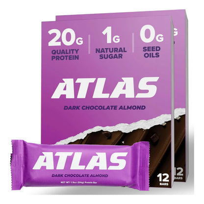 Barras De Proteína Keto De Chocolate Atlas Mind + Body Con Ashwagandha 10 Unidades