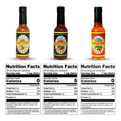 Paquete De Salsa Picante Gourmet Daves 3 Botellas 148 Ml Super Picante