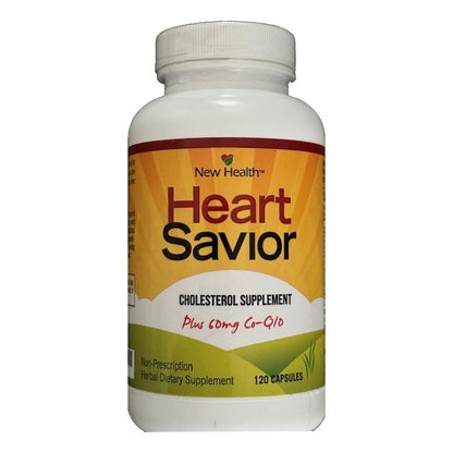 HeartSavior Suplemento De Colesterol 6 Ingredientes Potentes 120 Caps CoQ10