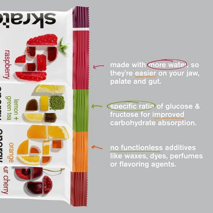 Gomitas Energéticas Skratch Labs Sabor Frambuesa Paquete X10 Sin Gluten Vegano