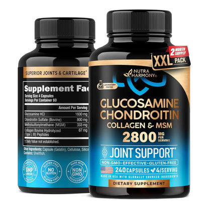 Suplemento Articular Glucosamina Condroitina Msm Colageno 2800 Mg