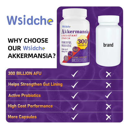 Probiotic 300 Mil Millones AFU Akkermansia Muciniphila Para Digestión Y GLP-1