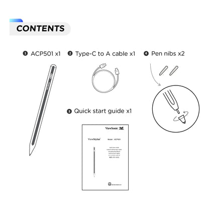 Lápiz Óptico Magnético ACP501 Para iPad Carga Rápida USB-C Y Rechazo De Palma