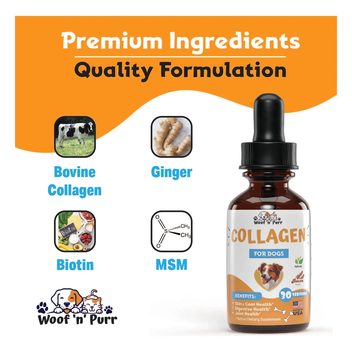 Colágeno Líquido Para Perros Mejora Piel Pelaje Y Articulaciones 500 Ml