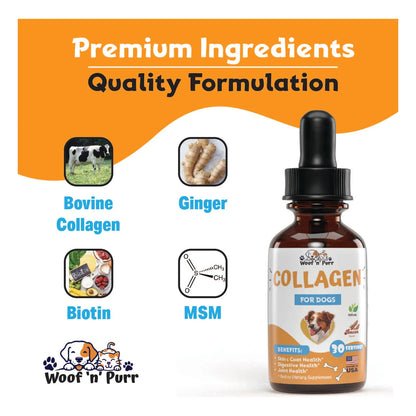 Colágeno Líquido Para Perros Mejora Piel Pelaje Y Articulaciones 500 Ml