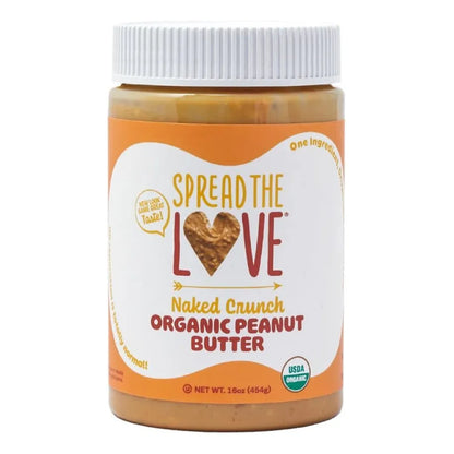 Mantequilla De Maní Orgánica Cremosa Tostada Natural Sin Sal Spread The Love NAKED CRUNCH