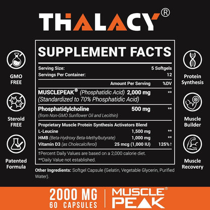 Acido Fosfatidico Liposomal 2000 Mg Thalacy Ganancia Muscular Alta Absorcion