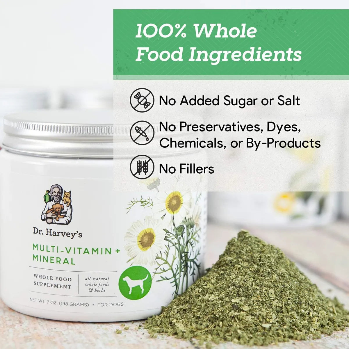 Suplemento Multivitamínico Mineral Hierbas Para Perros 198 G Energía Y Salud Natural