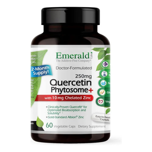Quercetina Antioxidante Con Zinc 60 Cápsulas Veganas Apoyo Inmunológico