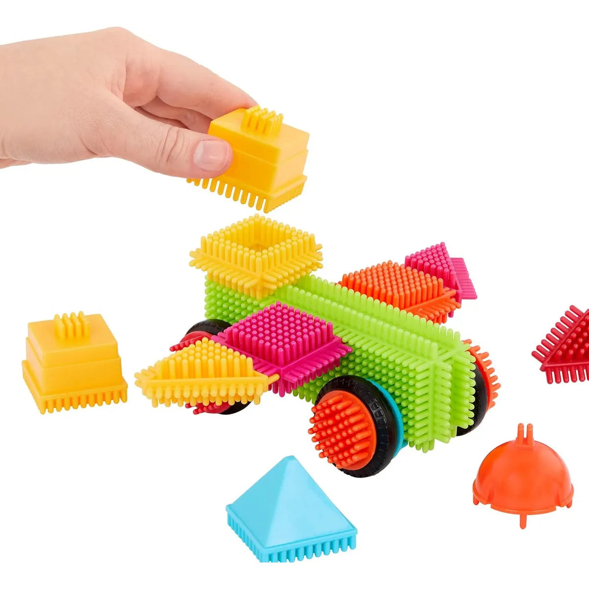 Juguete Bloques Construccion 80 Piezas Tarro Seguro Niños Battat Creatividad