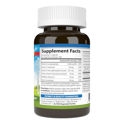 Suplemento De Hierro Para Mujer 28 Mg Con Vitaminas B 180 Capsulas