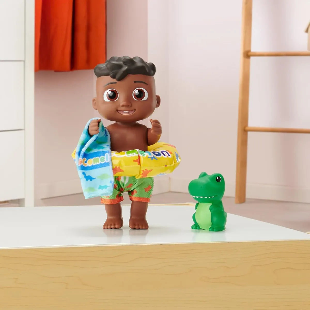 Cocomelon Muñeca Splish Splash Cody Con Dino Bath Juguete Divertido Para Niños