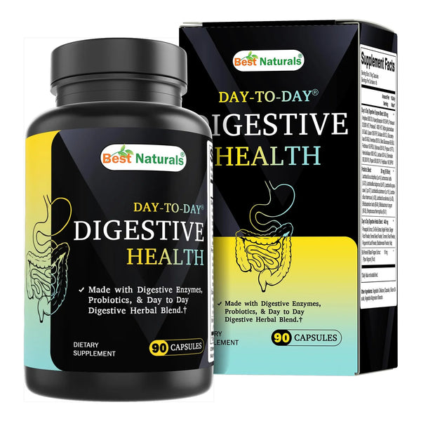 Apoyo Digestivo Diario 90 Cápsulas Vegetales Con Enzimas Probióticos Y Hierbas