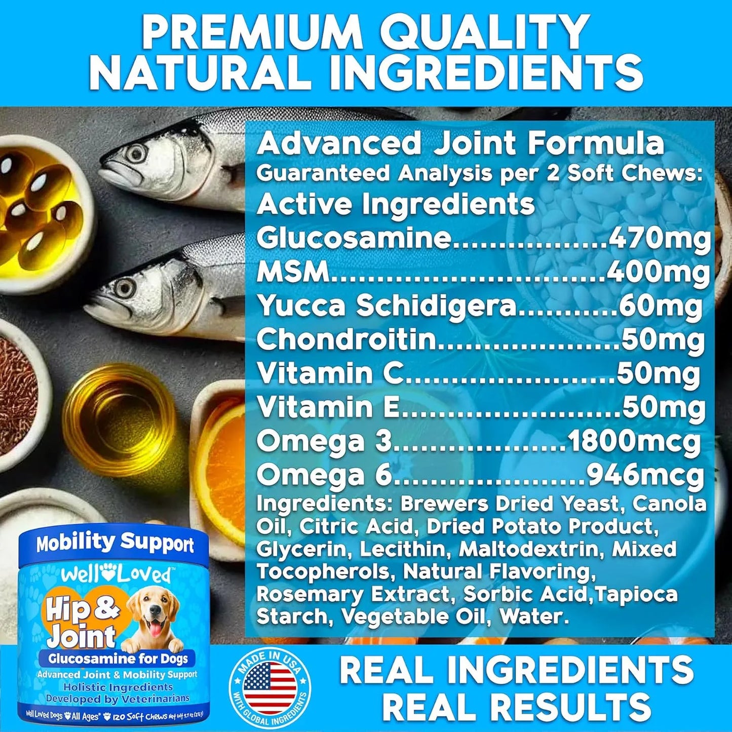 Glucosamina Articular Para Perros 300 Mg Suplemento Veterinario USA