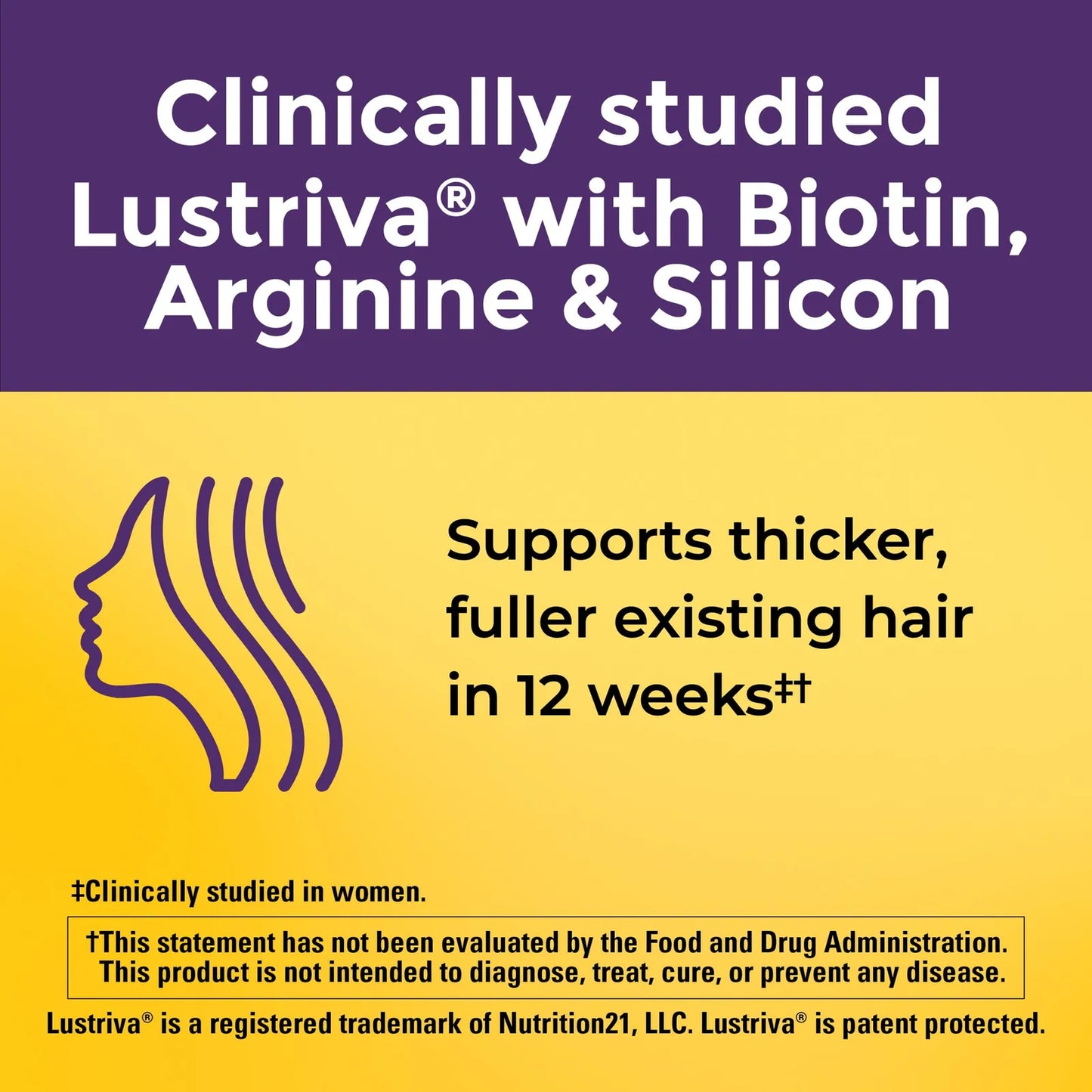 Cápsulas Crecimiento Cabello Lustriva Biotina Vitamina C Y A 30 Unidades