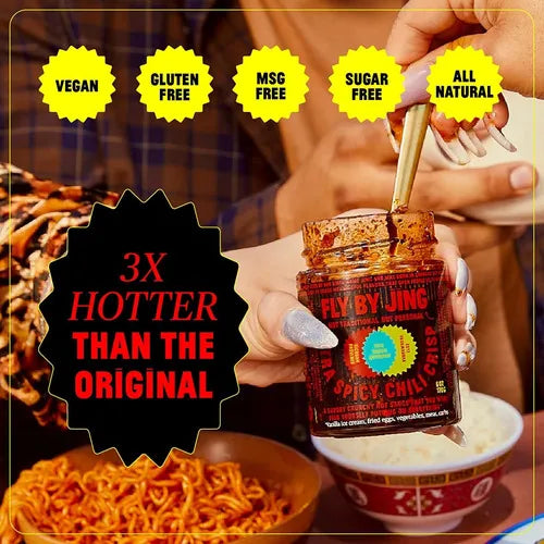 Salsa De Aceite De Chile Picante Crujiente Flybyjing Xtra Intenso Sabor Y Textura Unica