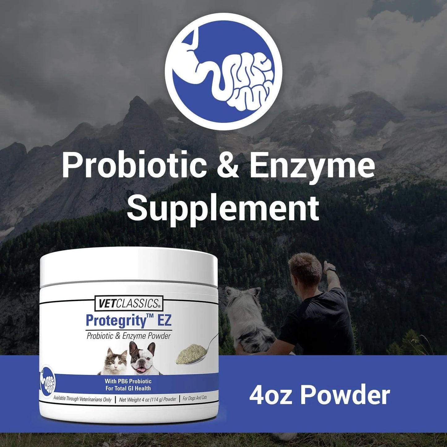 Protegrity Ez Probióticos Salud Digestiva Perros Gatos Enzimas Naturales