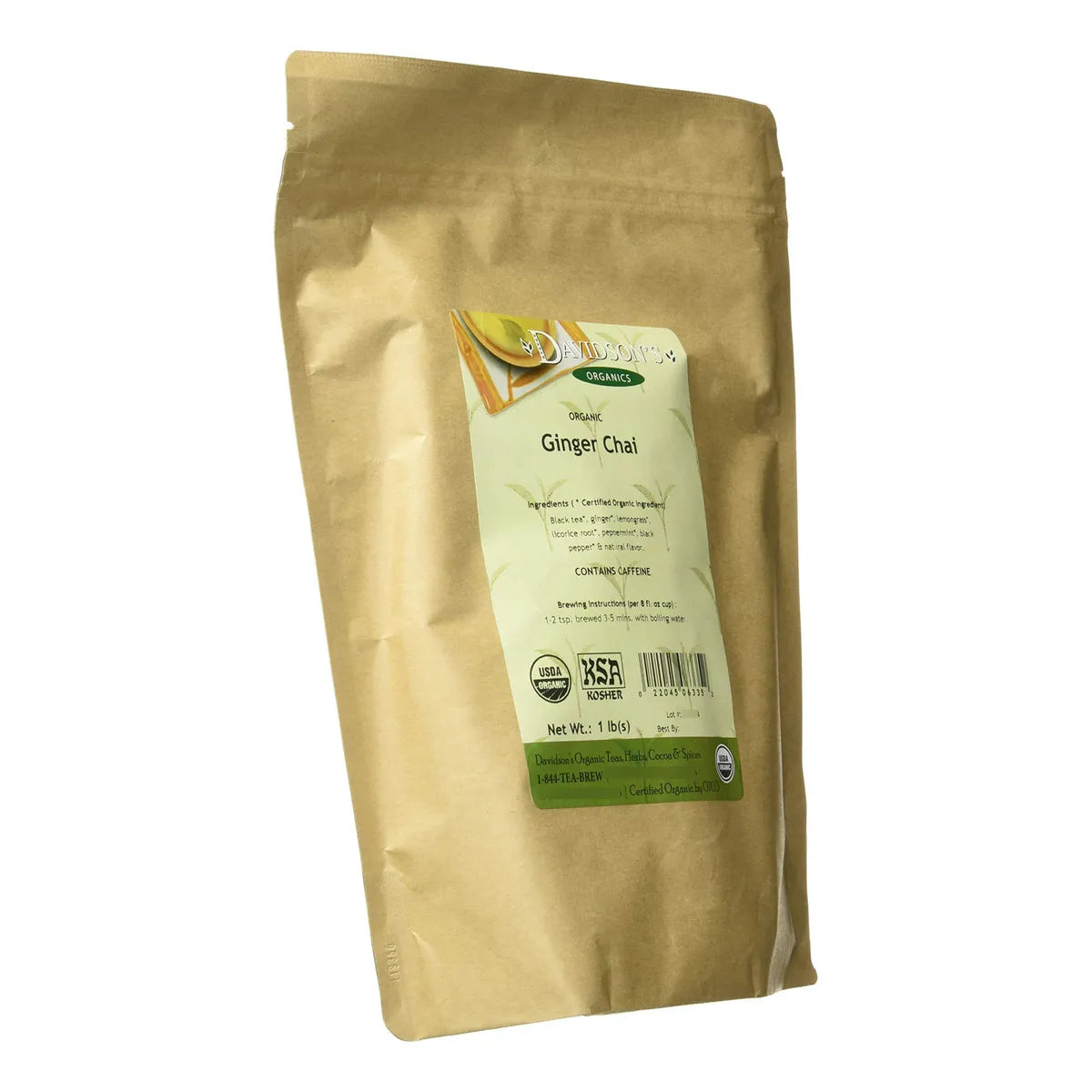 Té De Jengibre Chai Orgánico Hoja Suelta 454 Gramos Energía Natural Y Digestión Saludable