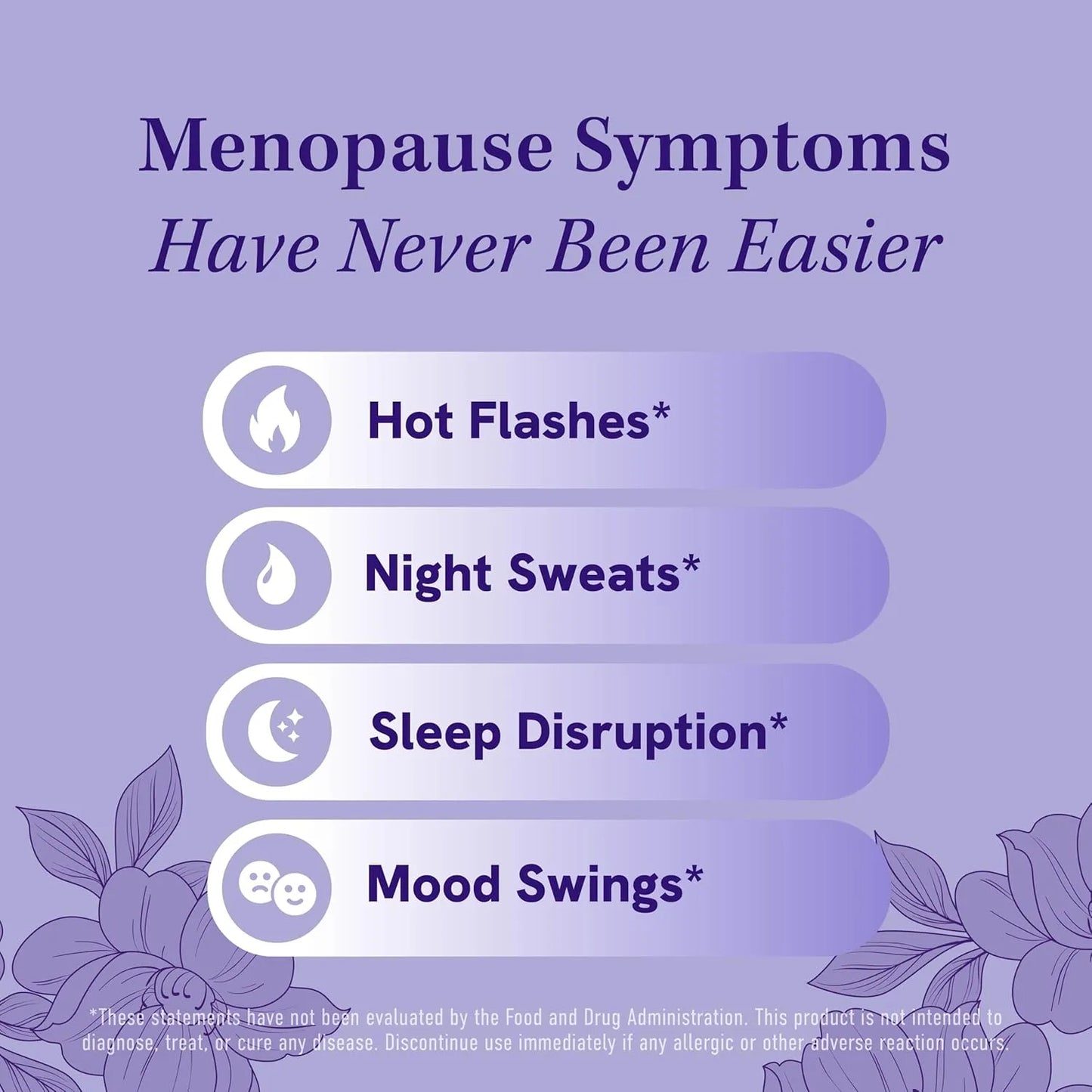 Suplemento Menopausia Cohosh Negro DIM Trebol Rojo Alivia Sofocos Sudores Nocturnos