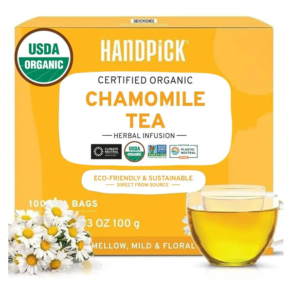 Handpick Té De Manzanilla Bolsas Ecológicas 100 Unidades Relajación Natural