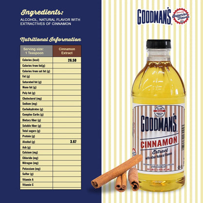 Extracto Natural De Canela Goodman's Bajo En Carbos Aroma Intenso