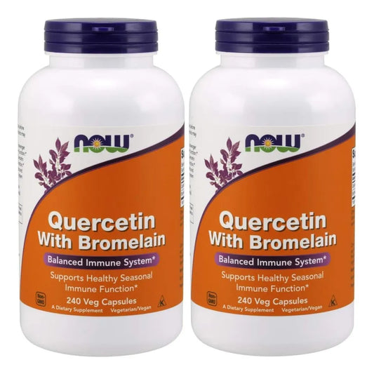 Quercetina Con Bromelina 240 Capsulas Veganas Now Foods Doble Pack