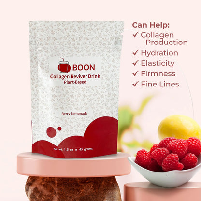Boon Collagen Reviver Drink Polvo De Colageno Vegano Sabor Limonada De Bayas 15 Porciones