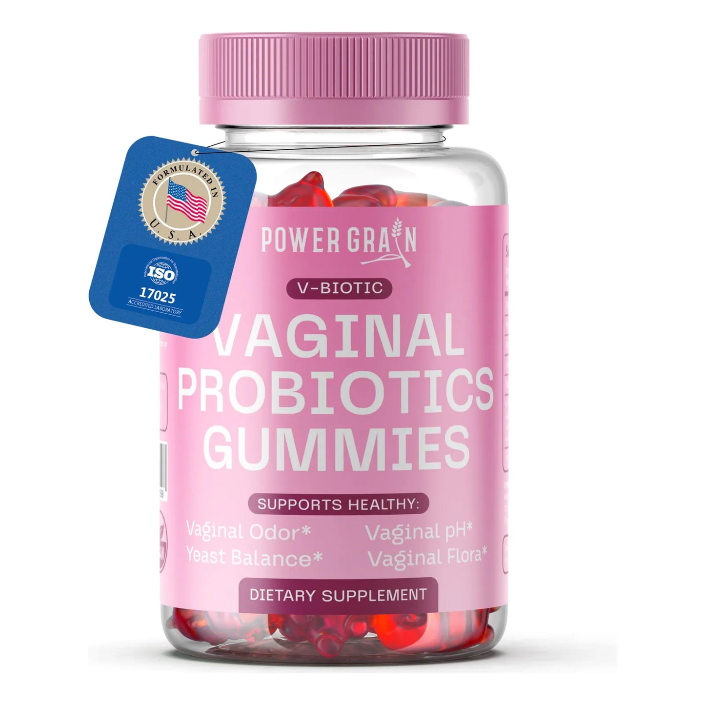 Gomitas Probióticas Para Mujeres Sabor Frambuesa 60 Unidades