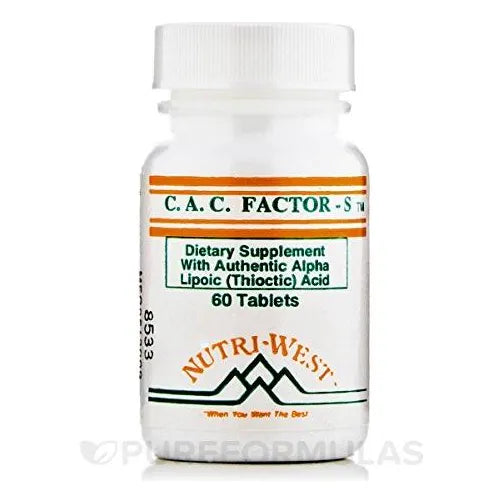 Factor S 60 Tabletas Energizantes Para Bienestar Digestivo Nutri West
