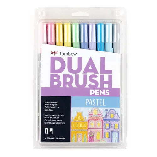 Marcadores Tombow Dual Brush Paleta Pastel Punta Dual Y Colores Vibrantes