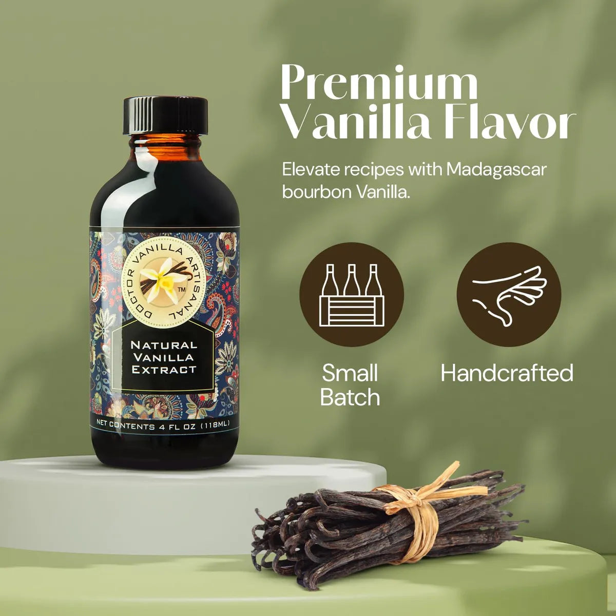 Extracto Vainilla Natural 113 Gr Bourbon Madagascar Kosher Sin Azucar Sin Gluten
