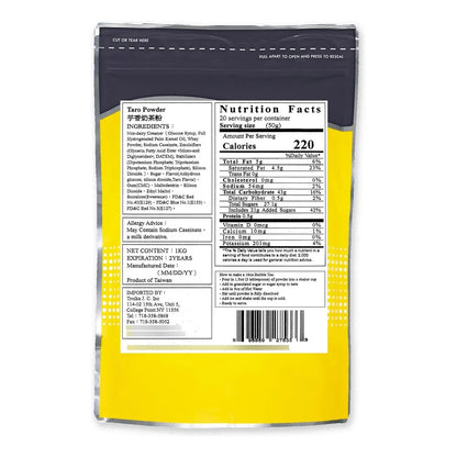 Té Taro En Polvo 3 En 1 Qbubble 2.2 Libras Sabor Premium Fácil Preparación