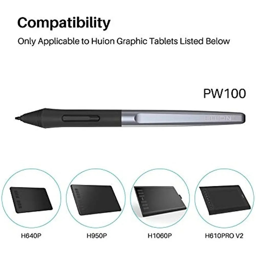 Lápiz Óptico Huion PW100 Sin Batería Compatible Con Tabletas Inspiroy Precisión Profesional