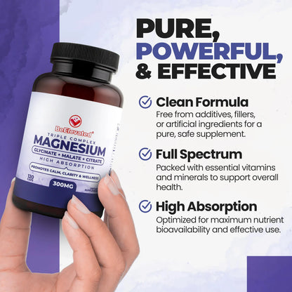 Suplemento De Magnesio Triple Complejo Alta Absorción Salud Cerebral Y Muscular