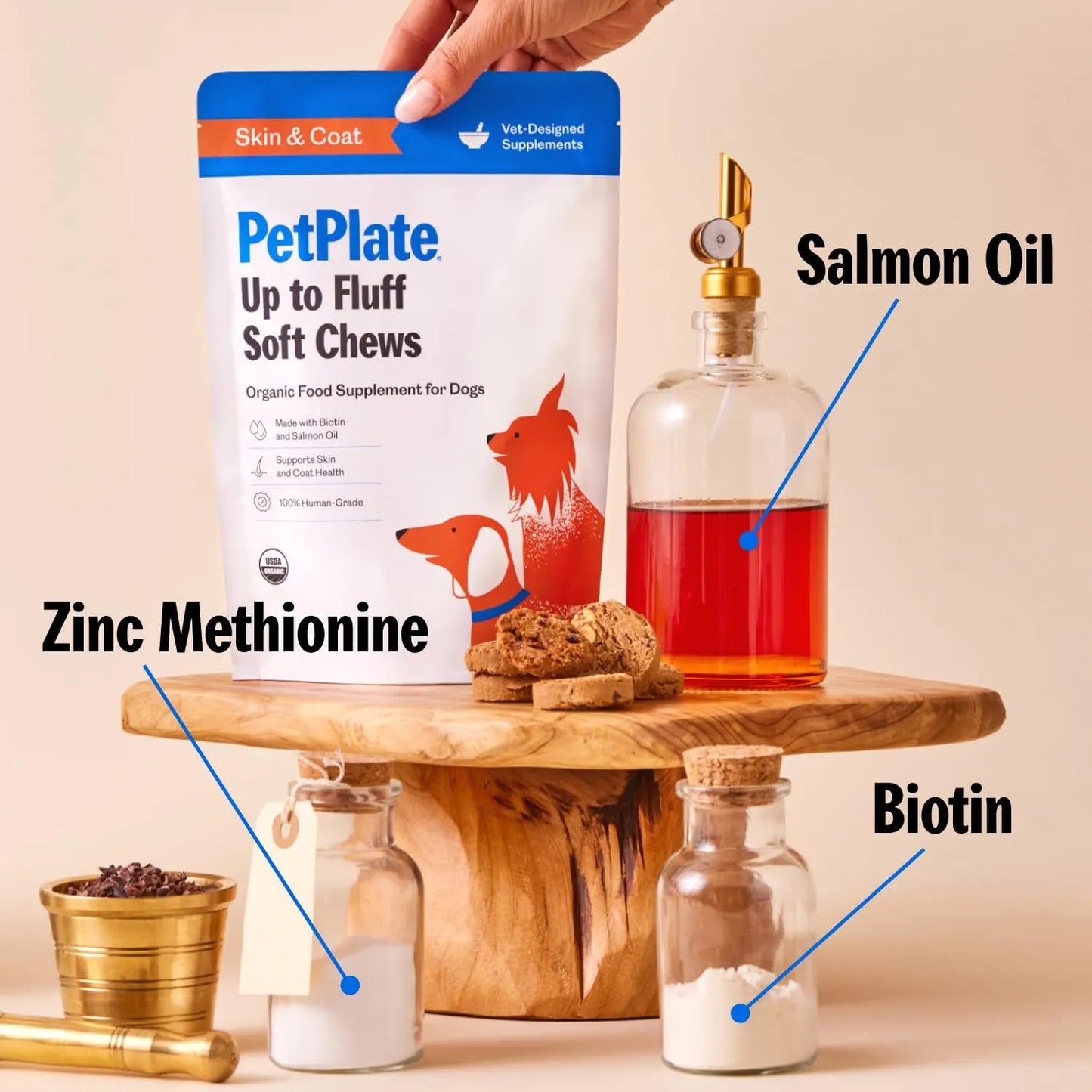 Masticables Suaves Para Perros Con Soporte Para Piel Y Pelaje Ingredientes Orgánicos