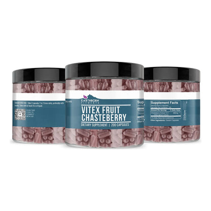Vitex Chasteberry 200 Cápsulas Puro Sin Aditivos Extracto Natural