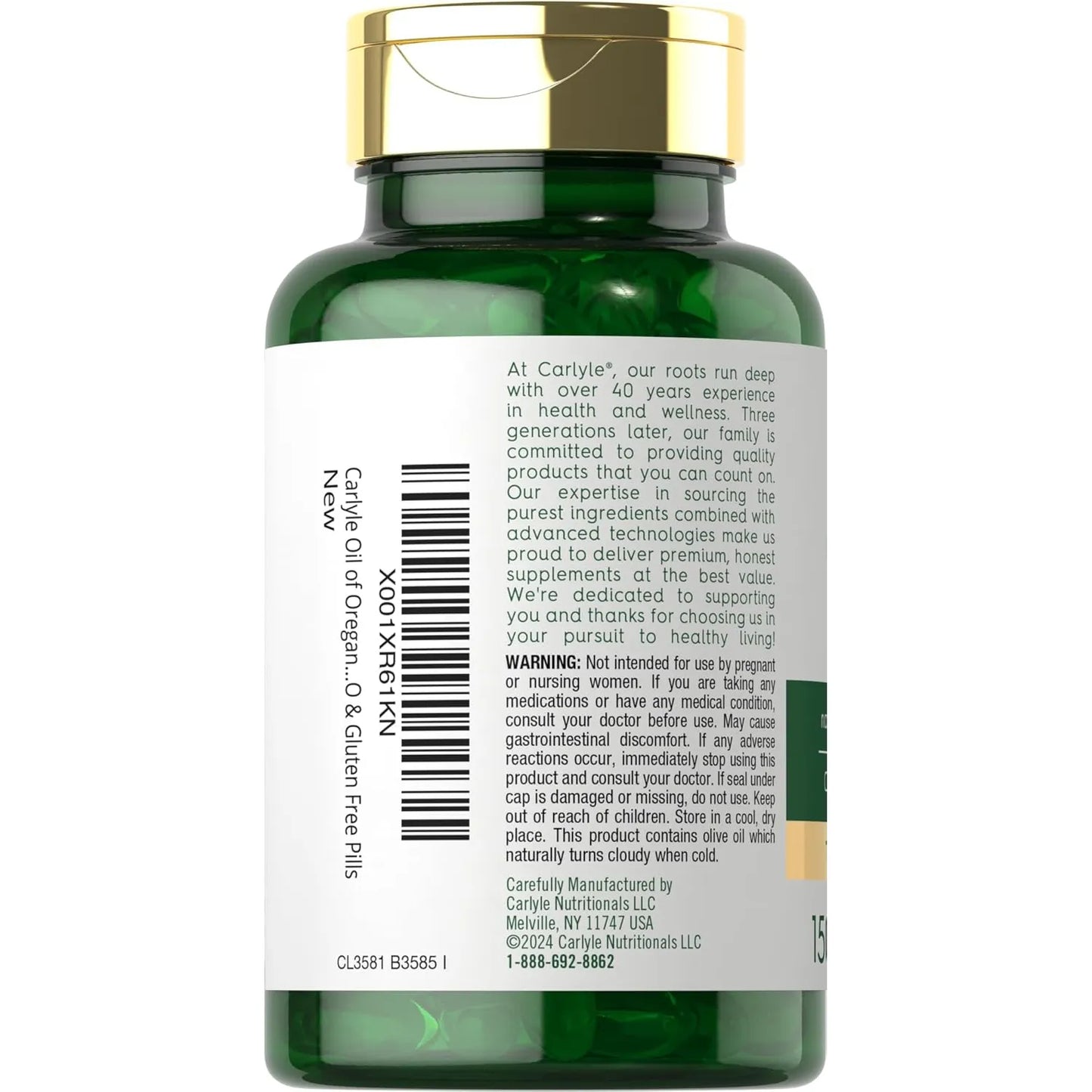 Aceite De Orégano Carlyle Apoyo Diario 150 Cápsulas Sin Sabor - Imagen 7