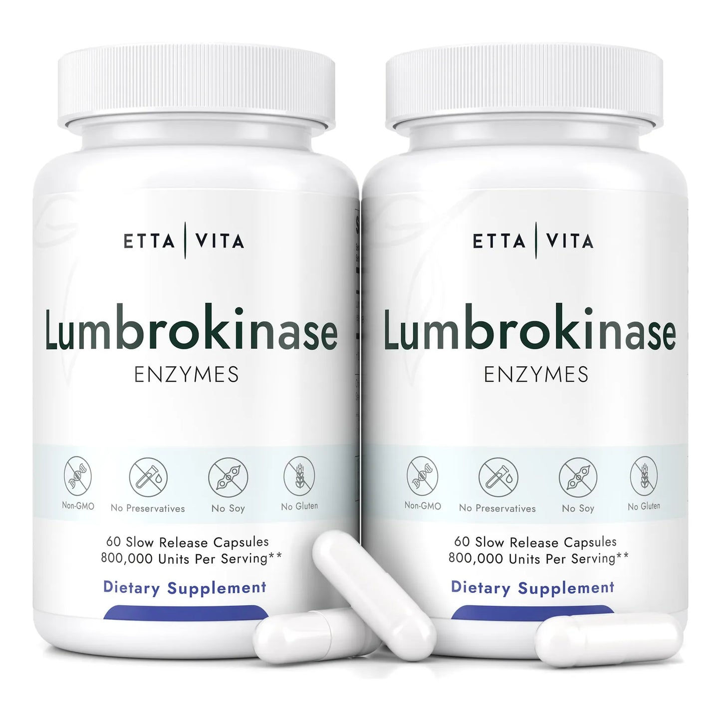 Lumbroquinasa 40 Mg 120 Cápsulas Enzimáticas Digestión Y Salud Cardiovascular