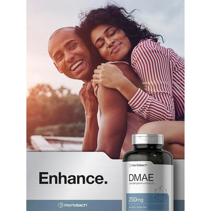 Dmae 250 Mg 200 Capsulas Bitartrato Puro Energia Cognitiva