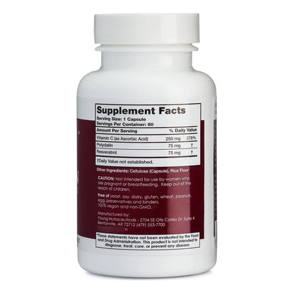 YoungNutra Polidatina Complejo Con Resveratrol 60 Cápsulas Alta Absorción Antioxidante