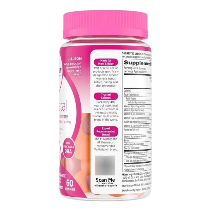 Centrum Prenatal 60 Gomitas Dha - Imagen 3