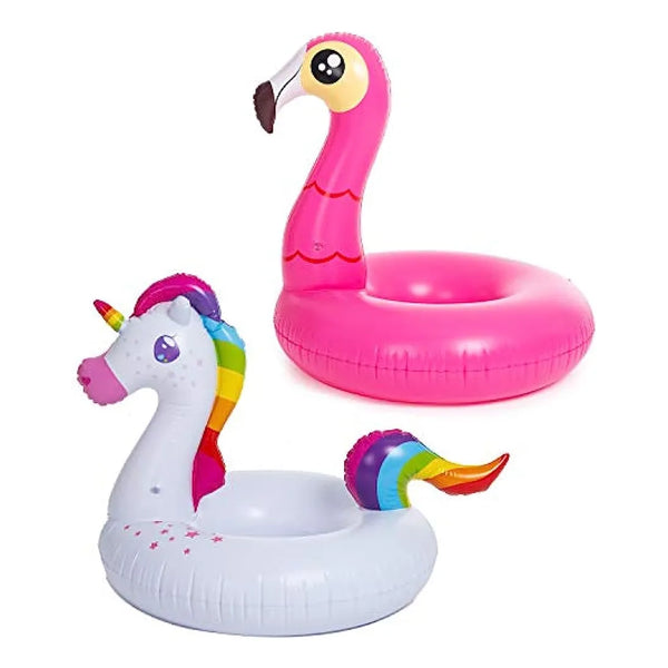 Flotador Inflable Joyin Flamencos Y Unicornios Diversion Segura En Piscina