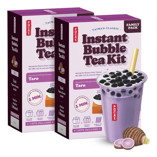 Kit De Té De Burbujas Instantáneo Con Perlas De Tapioca Sabor Taro 10 Kits