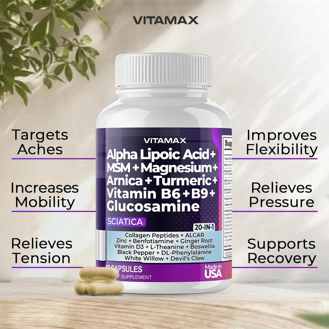 Cápsulas Para Aliviar El Nervio Ciático Con Ácido Fólico Y Glucosamina
