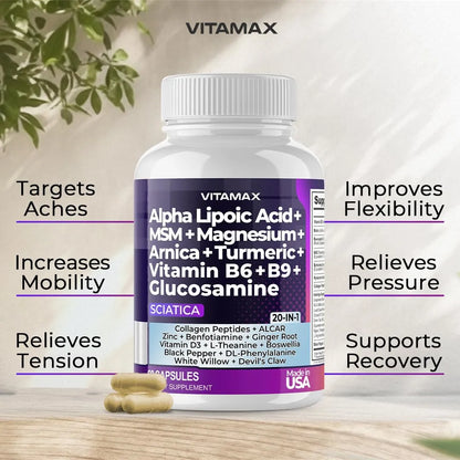 Cápsulas Para Aliviar El Nervio Ciático Con Ácido Fólico Y Glucosamina