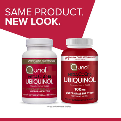 Mega Ubiquinol CoQ10 100 Mg 60 Cápsulas Soluble En Agua Y Grasa Antioxidante Cardíaco