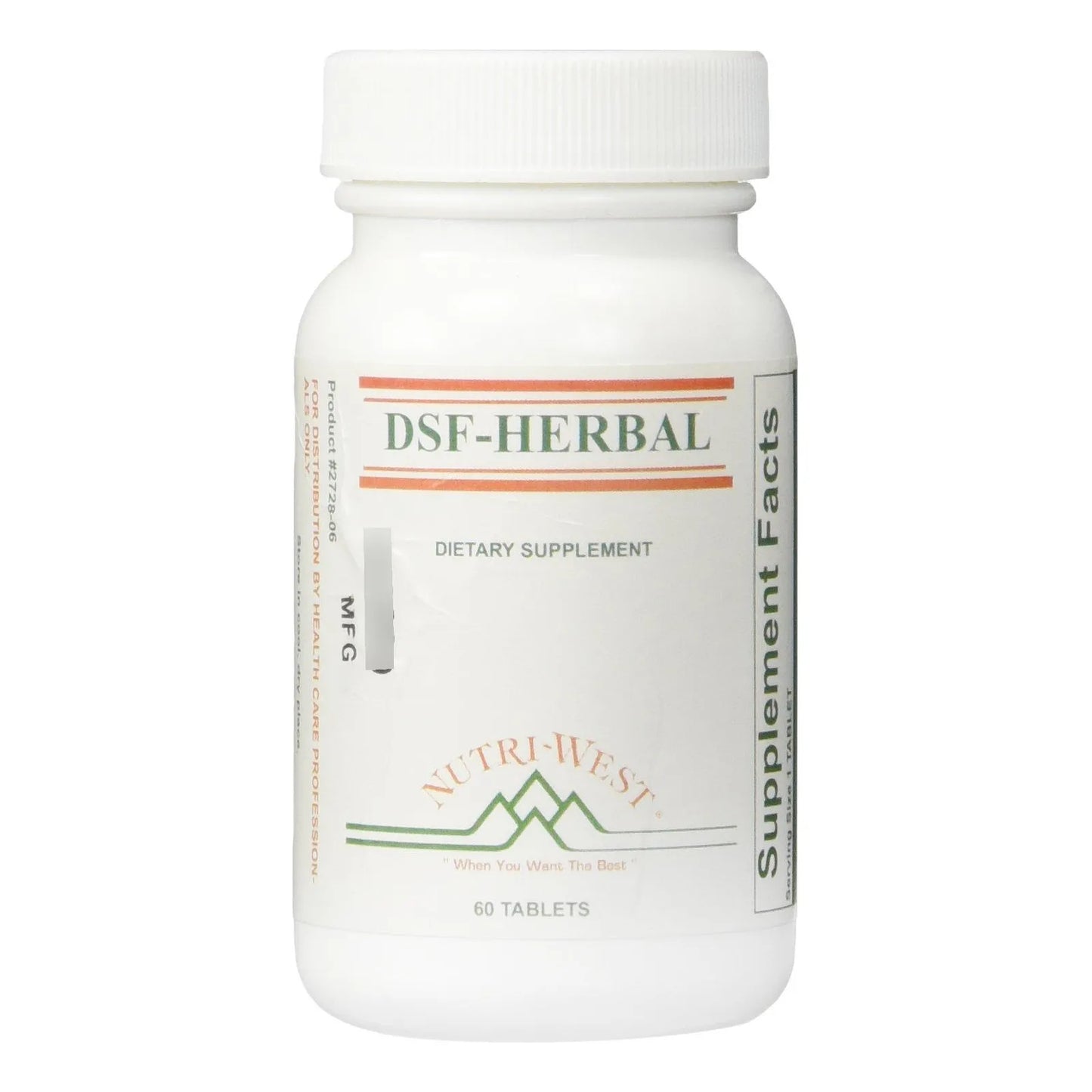 Tabletas Herbales DSF Herbal 60 Unidades Nutri West Bienestar Natural