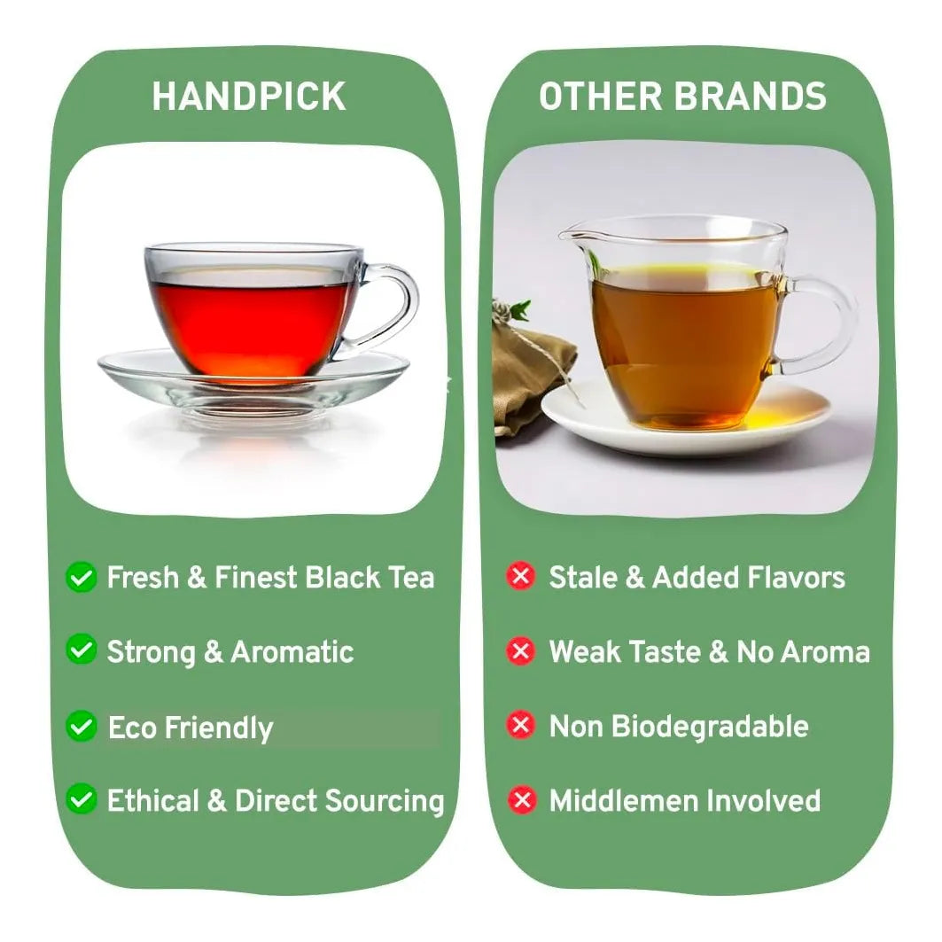 Té Negro Earl Grey Orgánico HANDPICK 100 Bolsitas Doble Bergamota