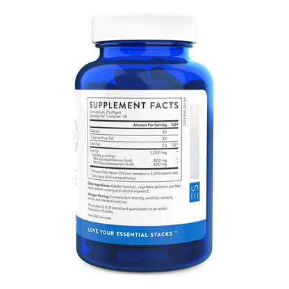 Smart Omega 3 Aceite De Pescado Sin Eructos 1400 Mg EPA DHA 60 Capsulas