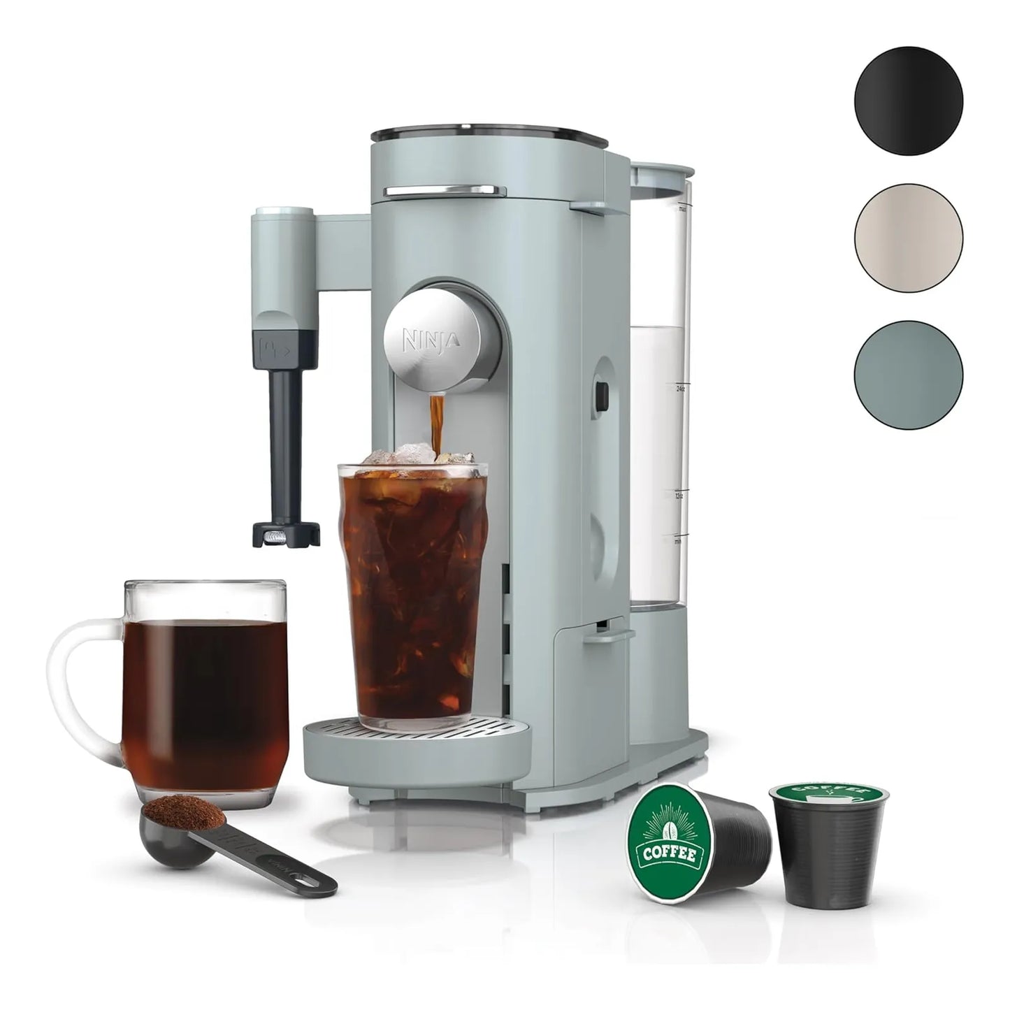 Cafetera De Una Porcion Con Espumador 180 A 720 Ml Compatible Con Capsulas K Cup